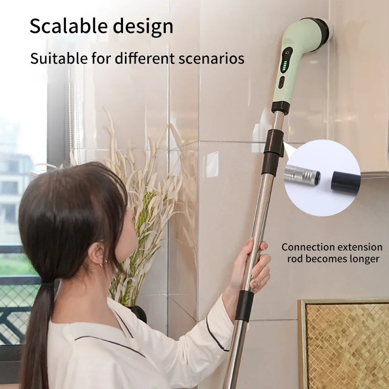 Compact handheld electric cleaning brush for scrubbing hard-to-reach areas