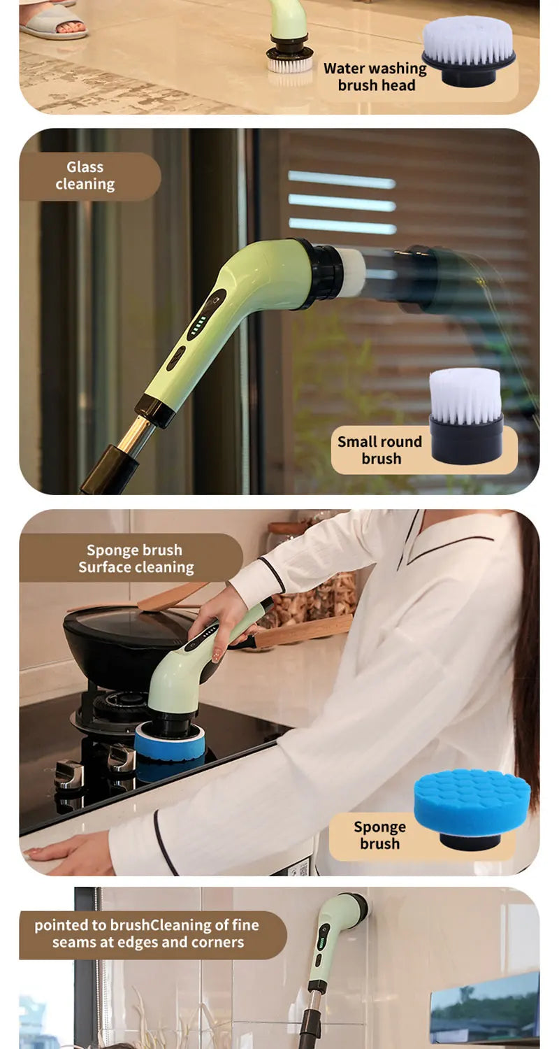 Heavy-duty electric scrubber for tough cleaning tasks