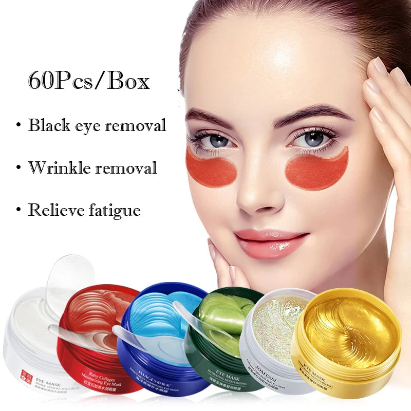 Hydrating gold collagen eye patches that deeply nourish and rejuvenate tired eyes.