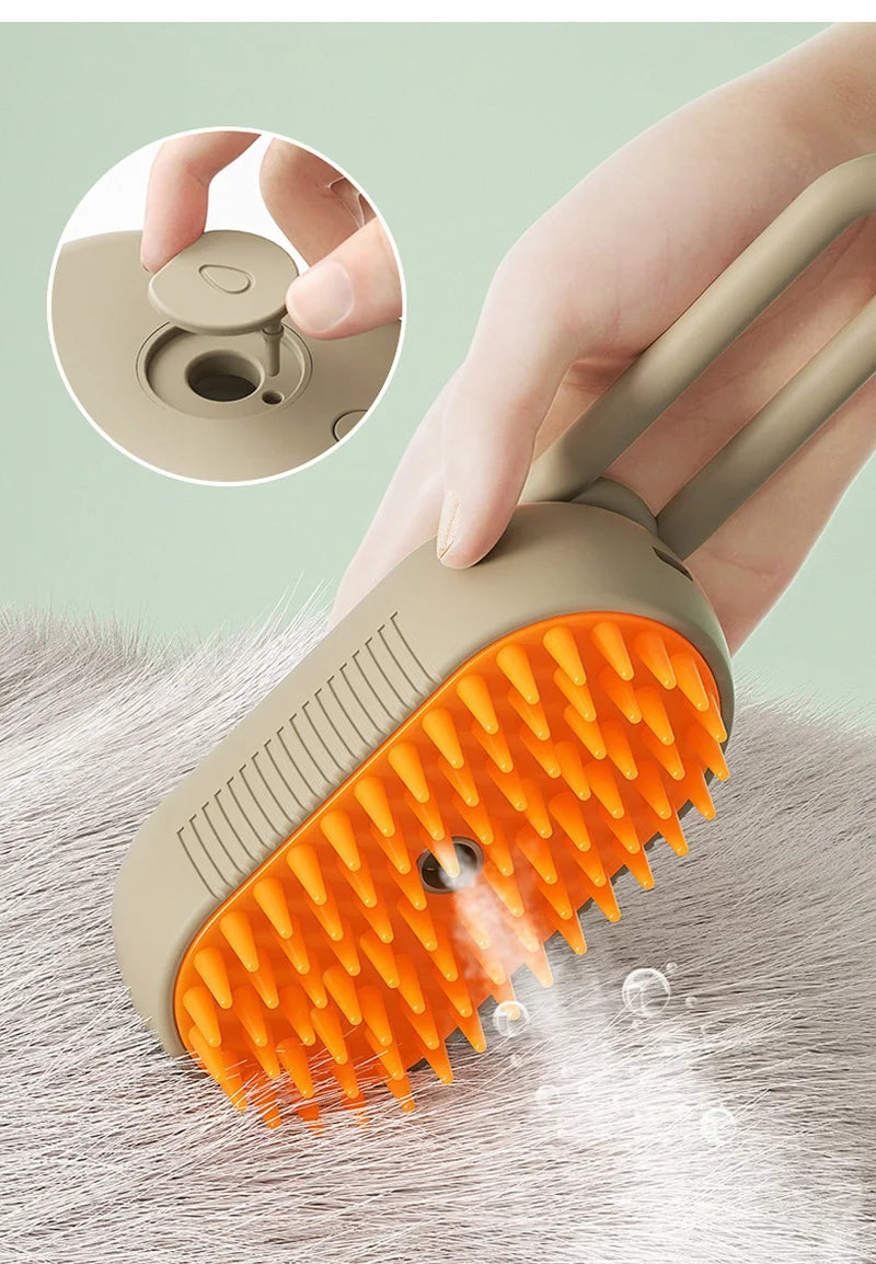 Lightweight and portable electric grooming brush for dogs