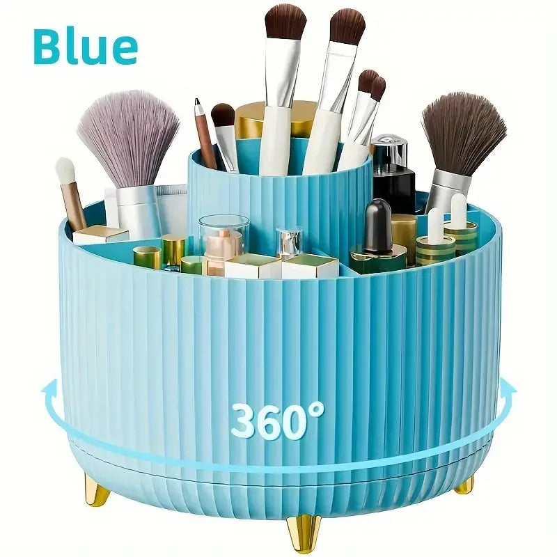 Makeup organizer with 5 compartments and swivel function.