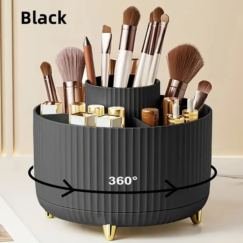 Compact beauty tool holder with rotating storage function