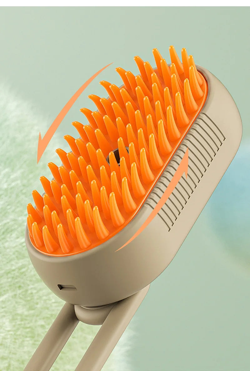 Rechargeable 3-in-1 dog grooming brush for home use