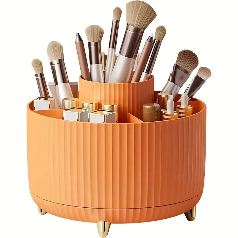 5-slot makeup brush organizer for home or travel use.