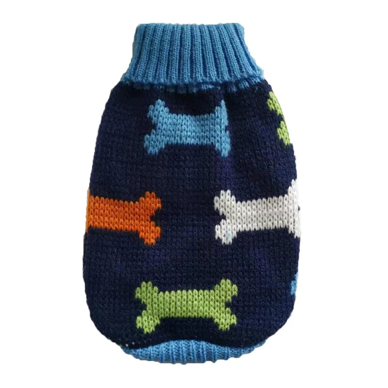 Soft knit pet sweater providing warmth and comfort for your pet in the winter season.