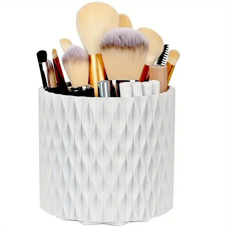 Beauty brush organizer with durable rotating design