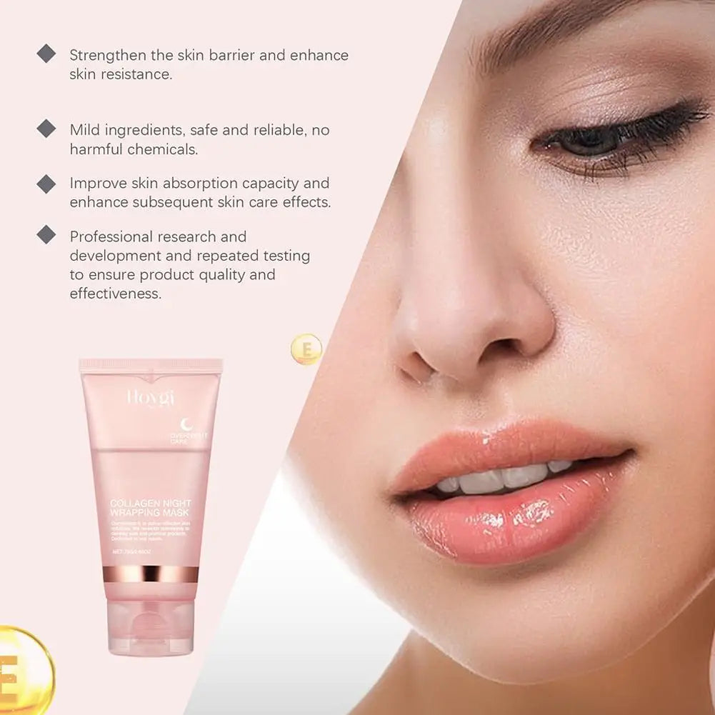 Moisturizing collagen facial mask for smooth and revitalized skin