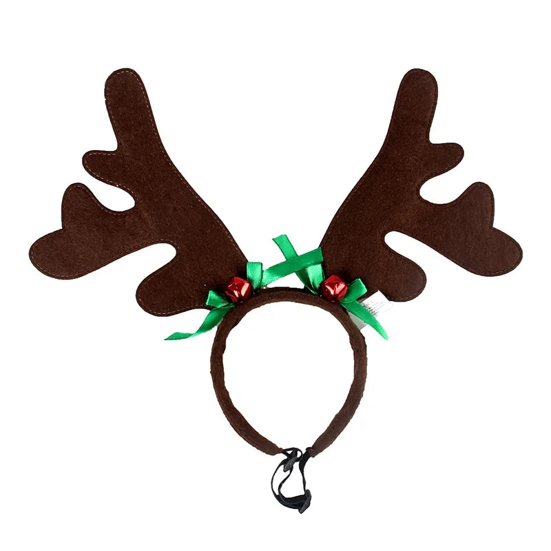 Christmas dog reindeer antlers, ideal for parties, photos, and holiday fun.