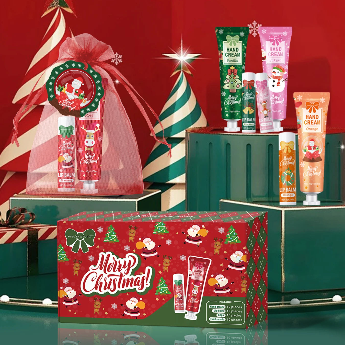 Christmas gift set for women, featuring elegant and festive items perfect for the holiday season