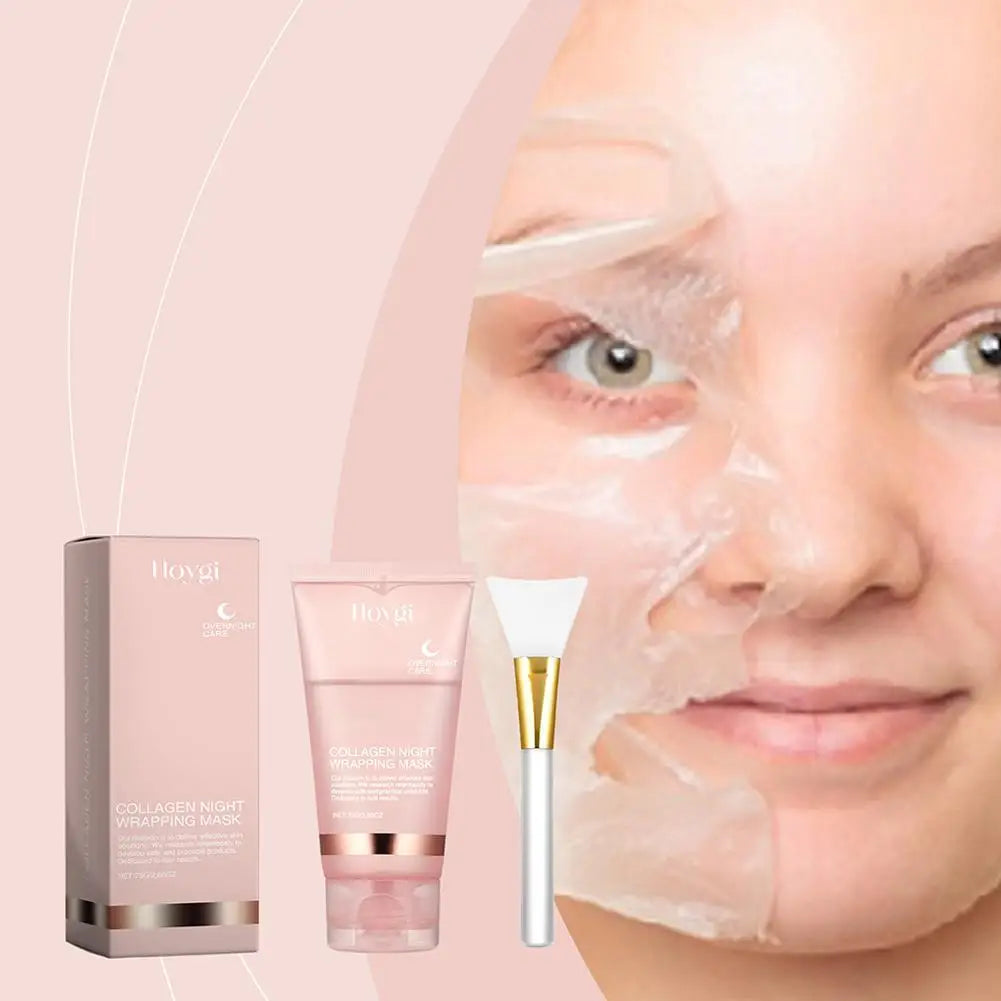 Collagen facial mask for glowing skin, providing deep hydration and nourishment